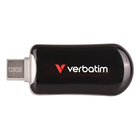 Verbatim Plectra 128GB USB 32 Gen 1 USB-C Flash Drive - Fast, Reliable & Stylish Black Storage Solution